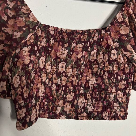 Altar’d State Floral Puff Sleeve Crop Top Skirt Set - Picture 7 of 16